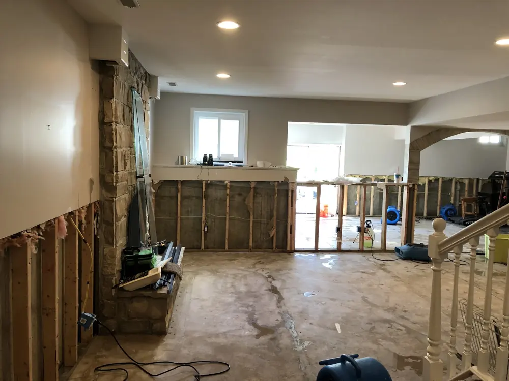 Restoration equipment on a Pittsburgh job